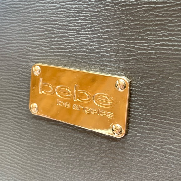 🎉4x Host Pick!🎉 Bebe gray tote bag gold includes removable shoulder strap NWOT - Picture 7 of 16
